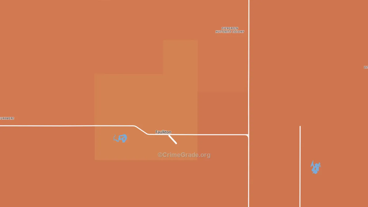 Faulk County, SD Map of Drug-Related Crime Rates