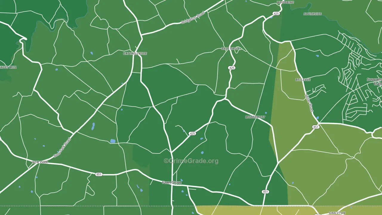 Fawn Grove, PA Map of Drug-Related Crime Rates