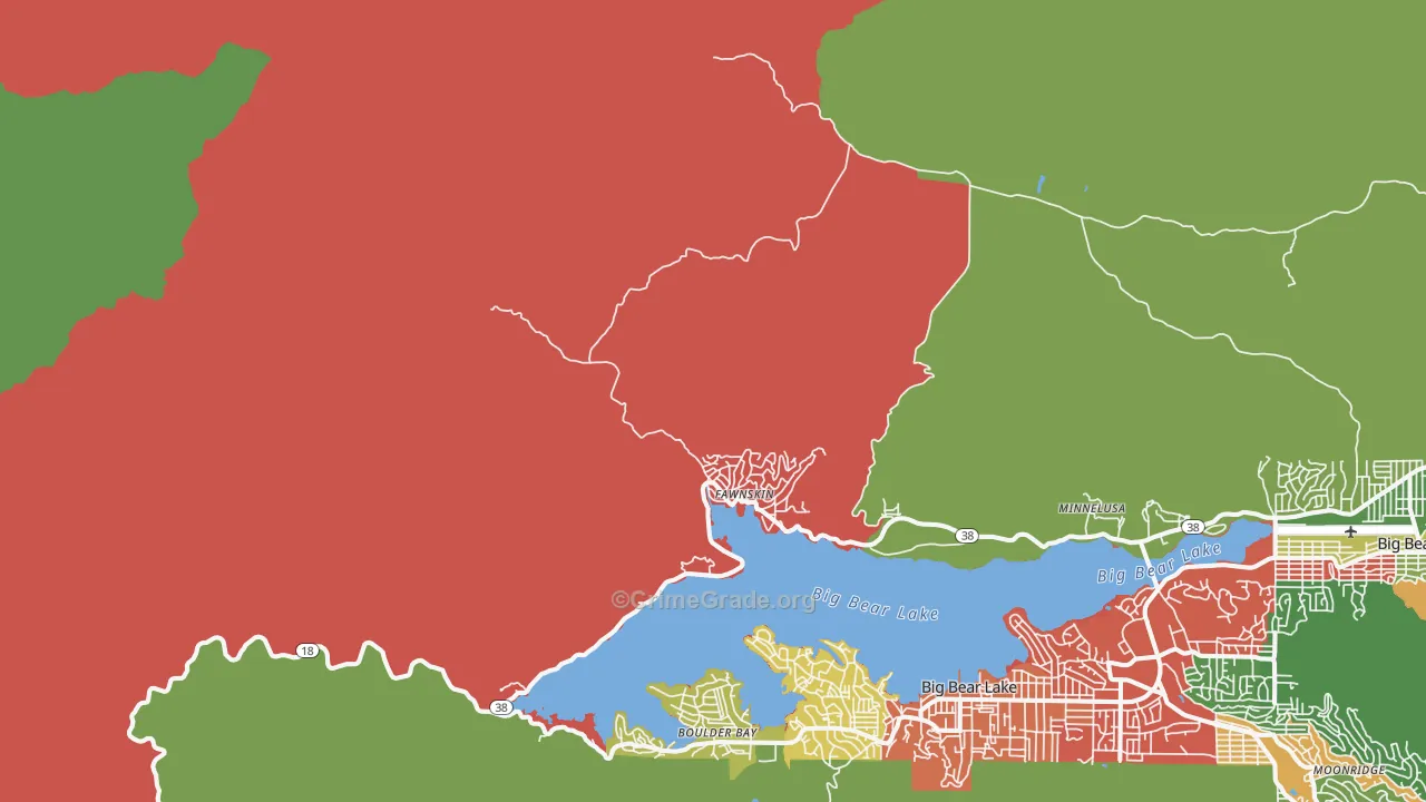 Fawnskin, CA Map of Drug-Related Crime Rates