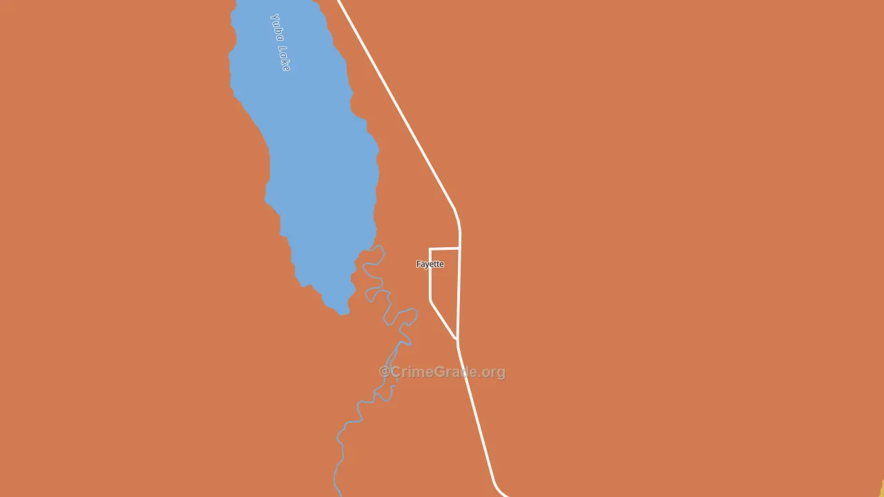 Fayette, UT Map of Drug-Related Crime Rates