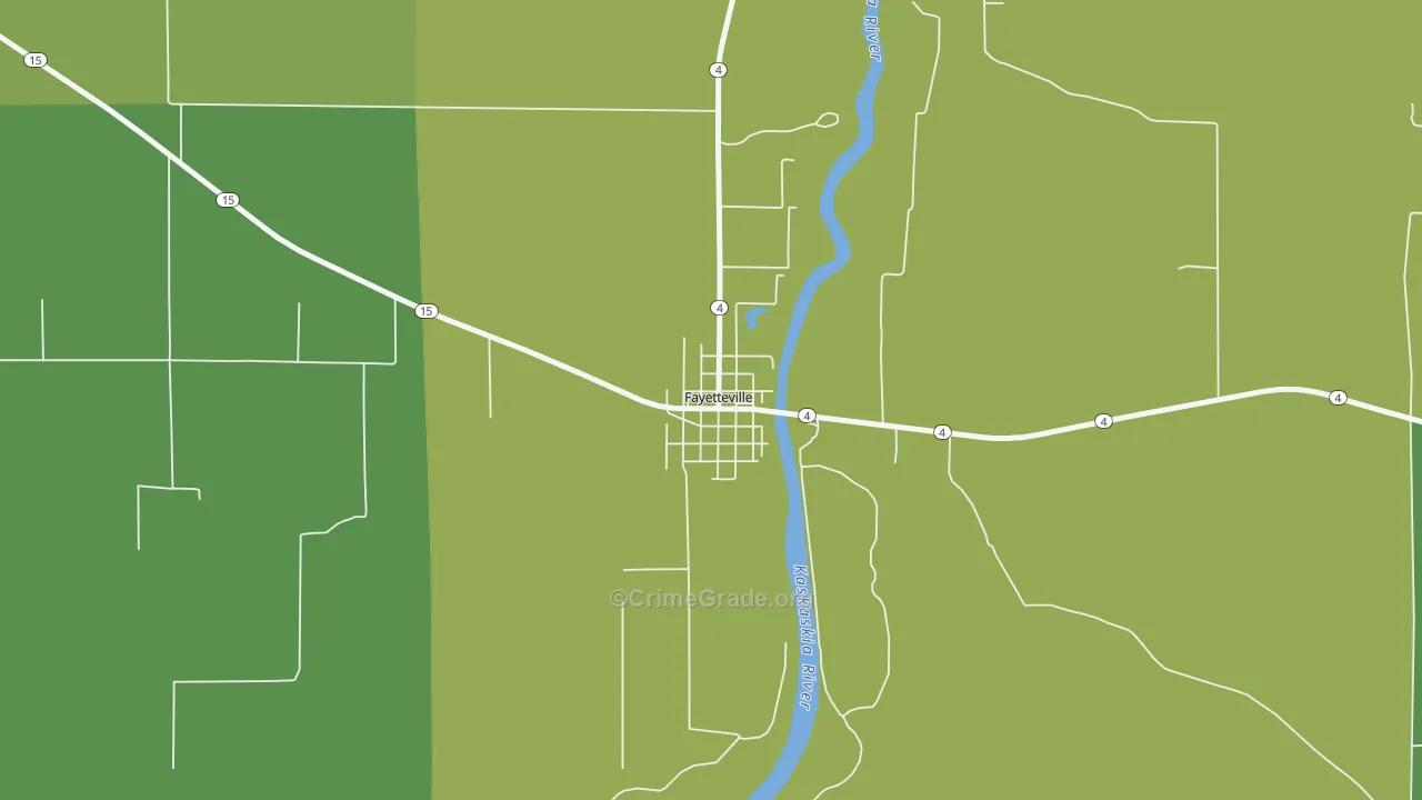 Fayetteville, IL Map of Drug-Related Crime Rates