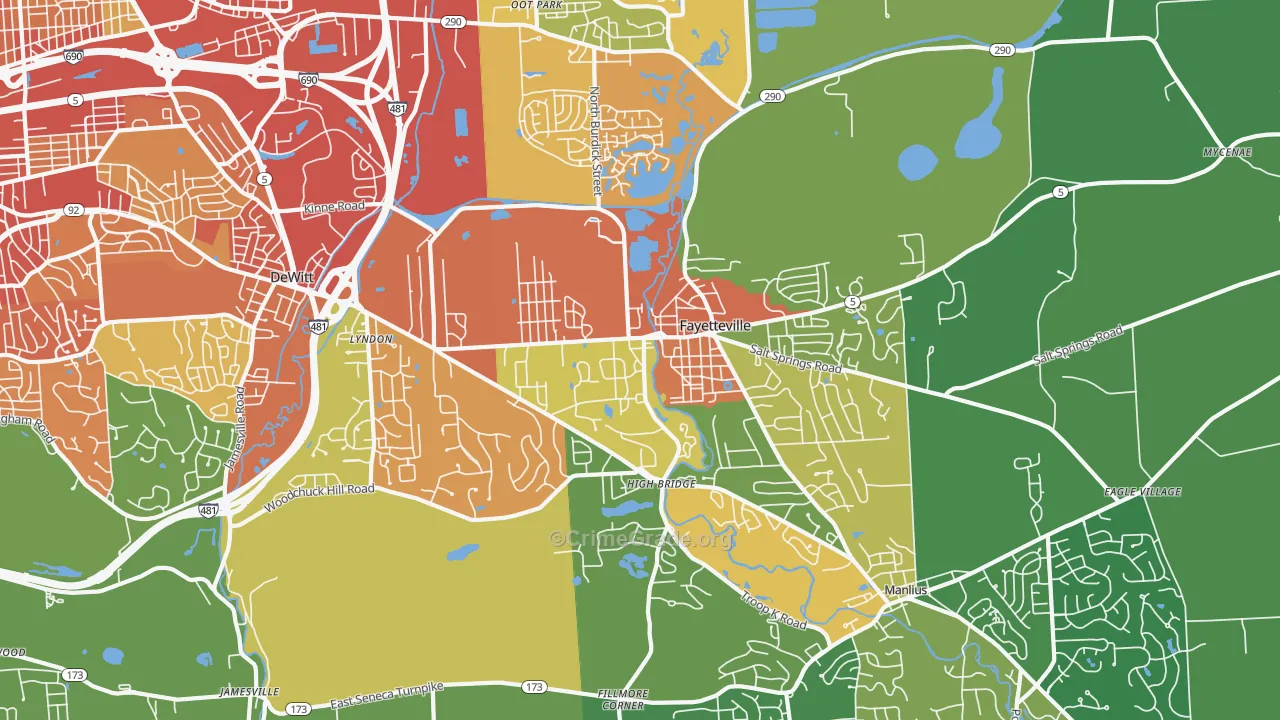 Fayetteville, NY Map of Drug-Related Crime Rates