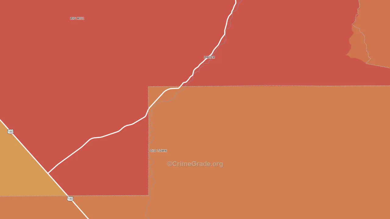 Faywood, NM Map of Drug-Related Crime Rates