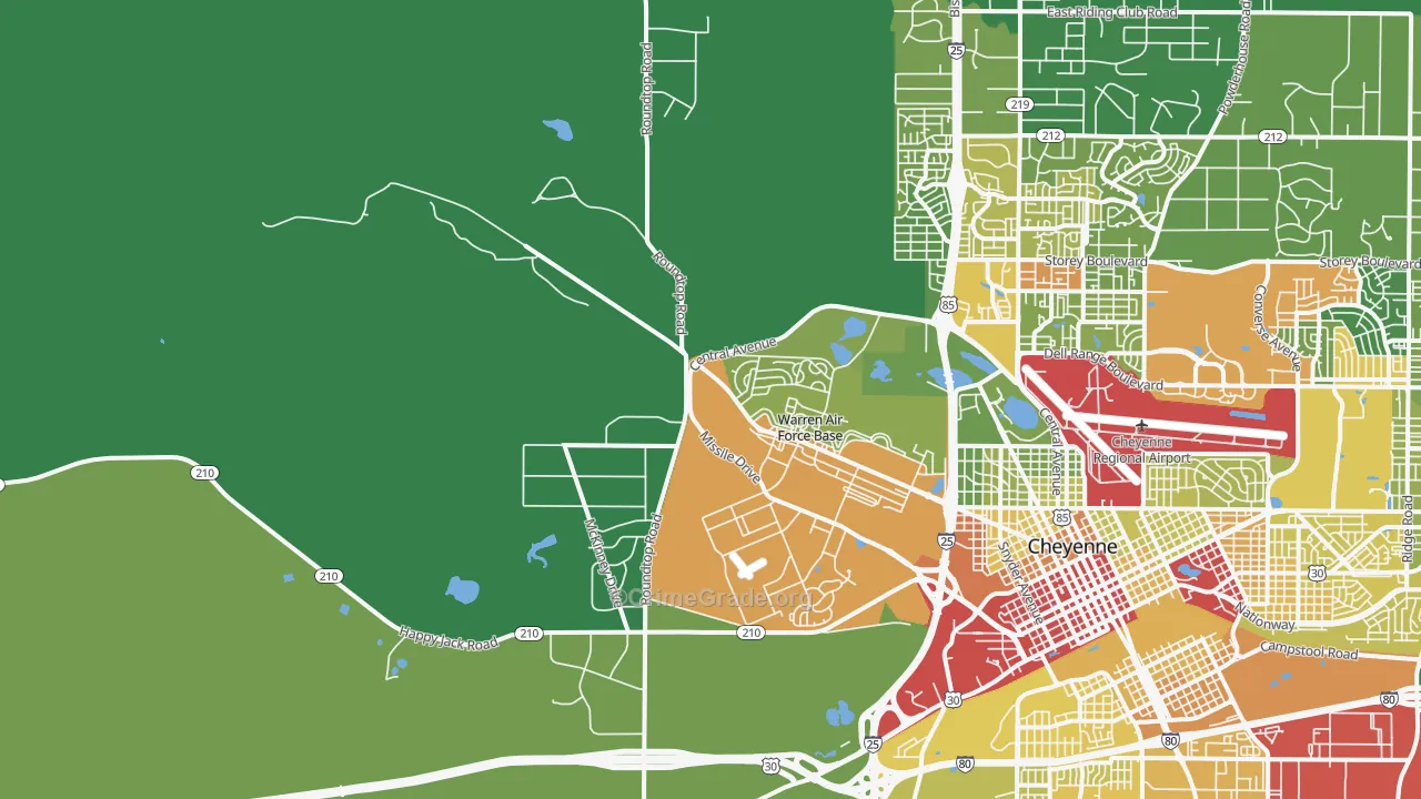 Fe Warren Afb, WY Map of Drug-Related Crime Rates