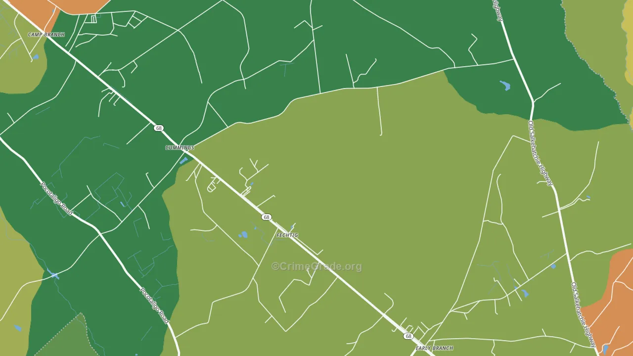 Fechtig, SC Map of Drug-Related Crime Rates
