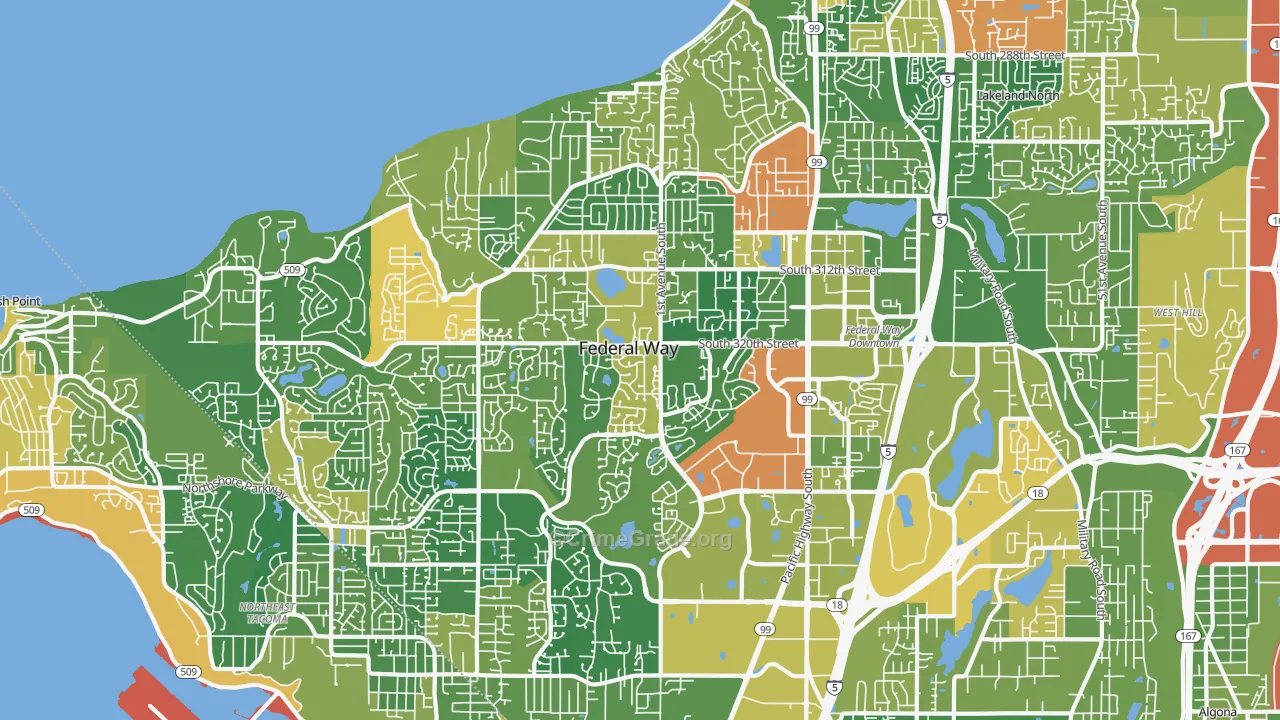 Federal Way, WA Map of Drug-Related Crime Rates