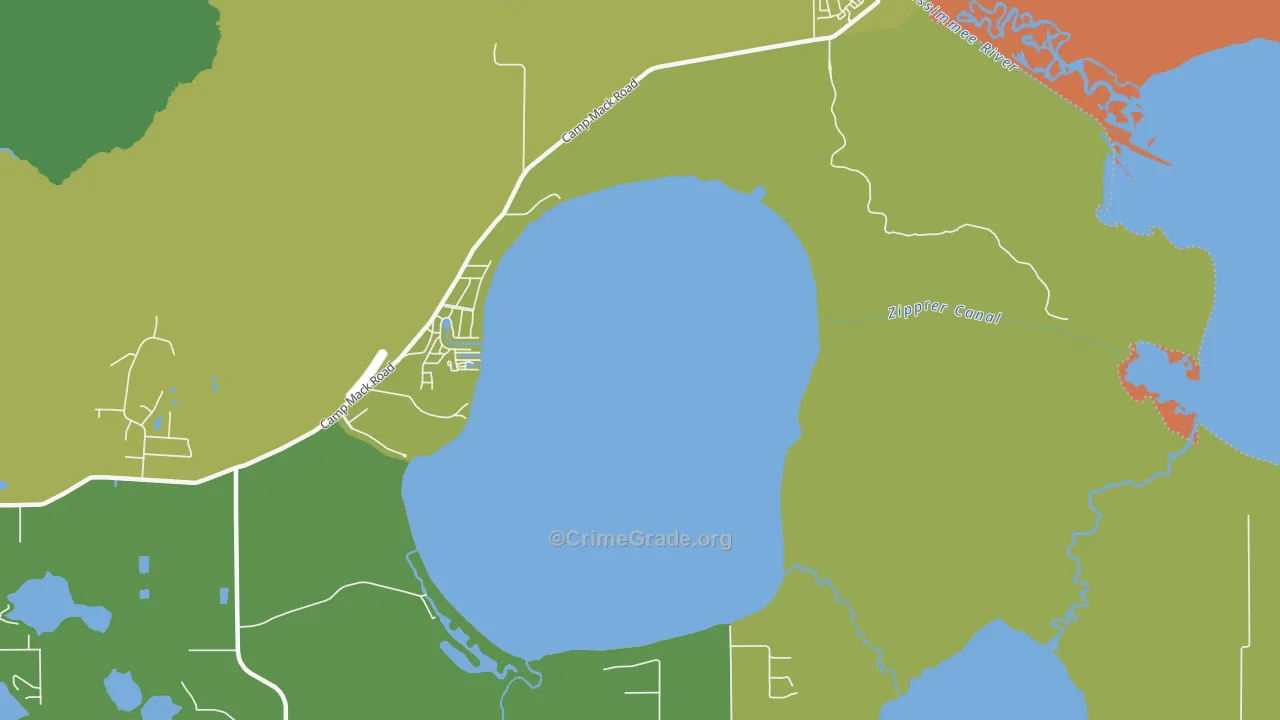 Fedhaven, FL Map of Drug-Related Crime Rates