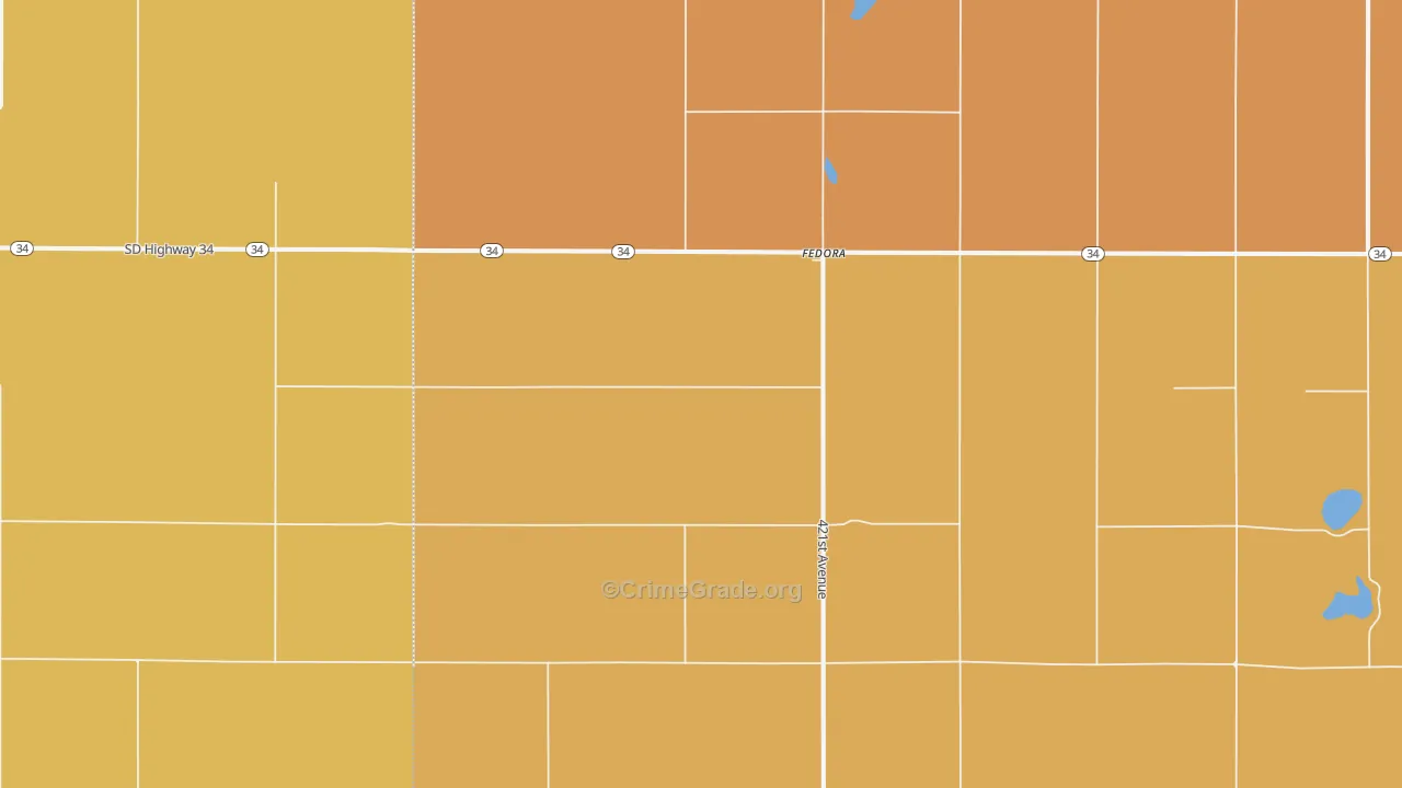 Fedora, SD Map of Drug-Related Crime Rates