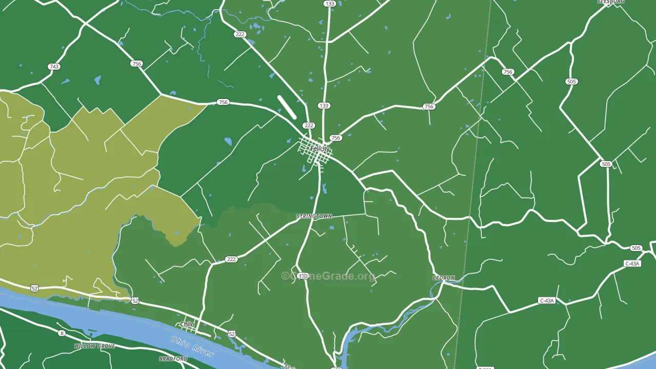Felicity, OH Map of Drug-Related Crime Rates