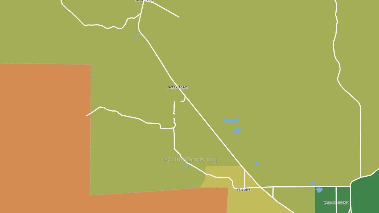 Fellows, CA Map of Drug-Related Crime Rates