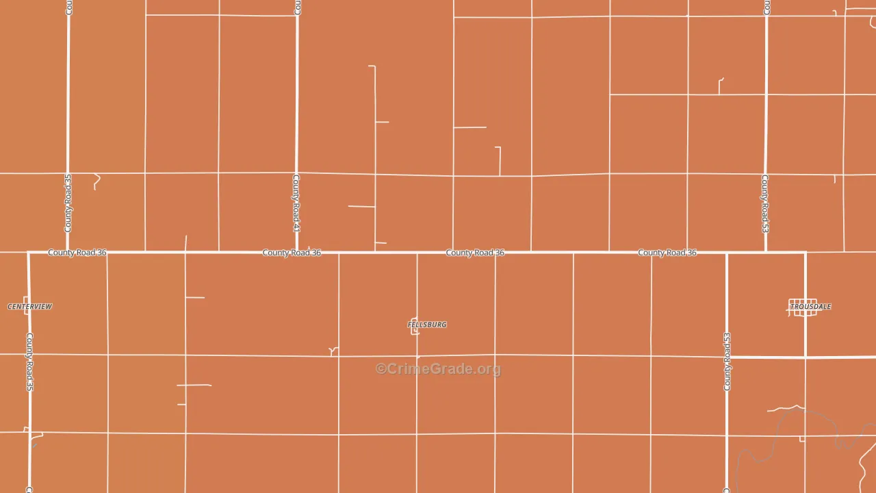 Fellsburg, KS Map of Drug-Related Crime Rates