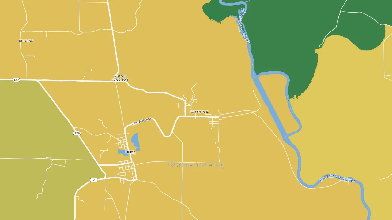 Felsenthal, AR Map of Drug-Related Crime Rates