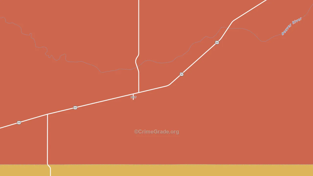 Felt, OK Map of Drug-Related Crime Rates