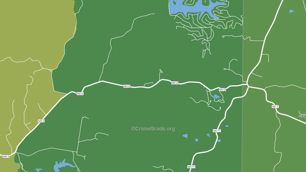 Femme Osage, MO Map of Drug-Related Crime Rates