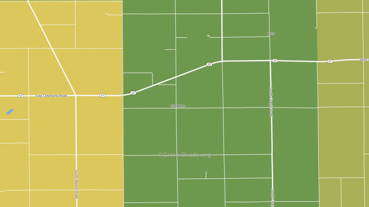 Fenmore, MI Map of Drug-Related Crime Rates