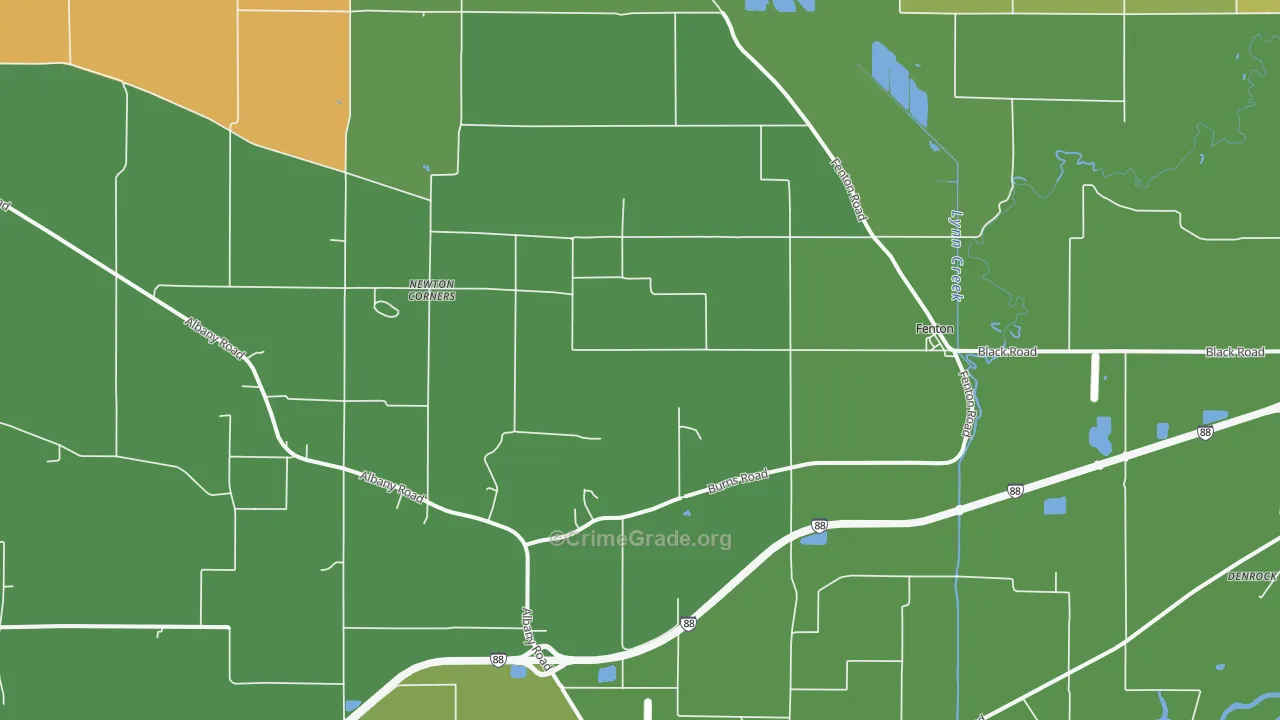Fenton, IL Map of Drug-Related Crime Rates