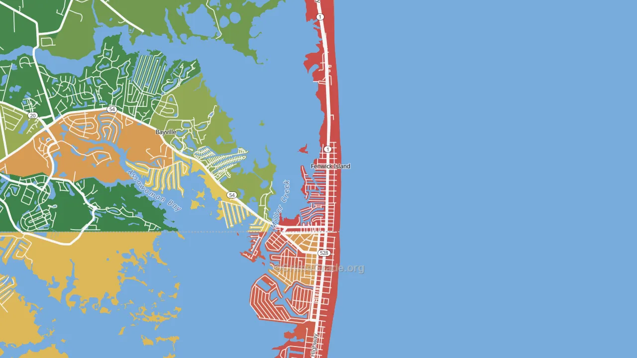 Fenwick Island, DE Map of Drug-Related Crime Rates