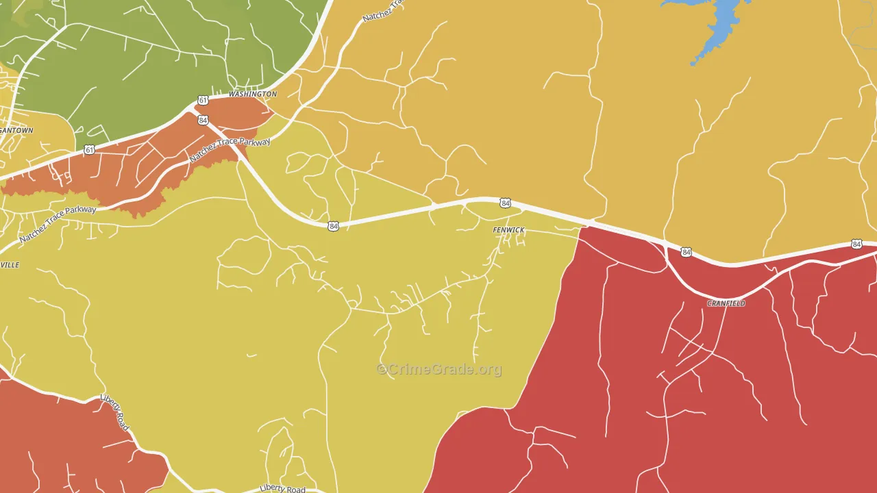 Fenwick, MS Map of Drug-Related Crime Rates