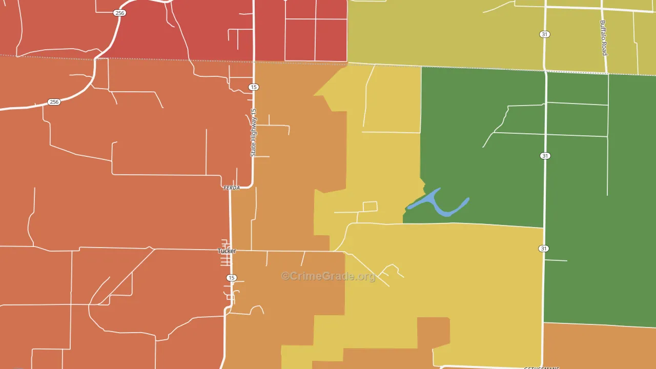 Ferda, AR Map of Drug-Related Crime Rates
