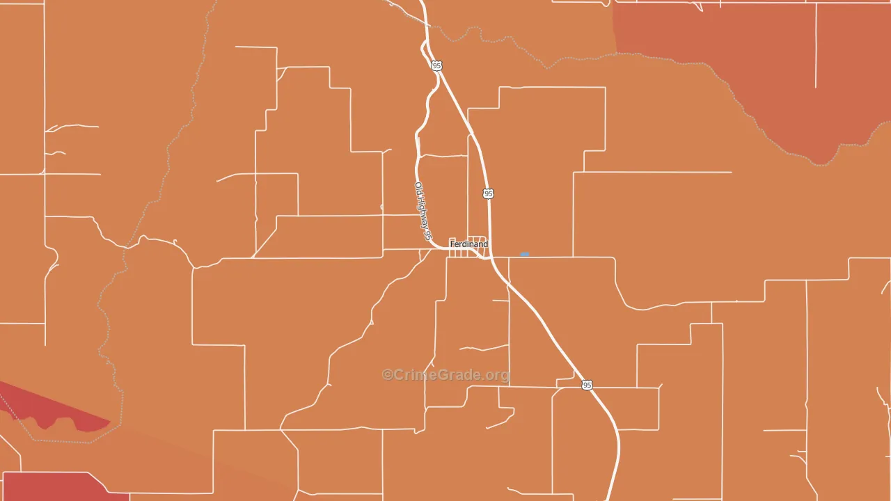 Ferdinand, ID Map of Drug-Related Crime Rates