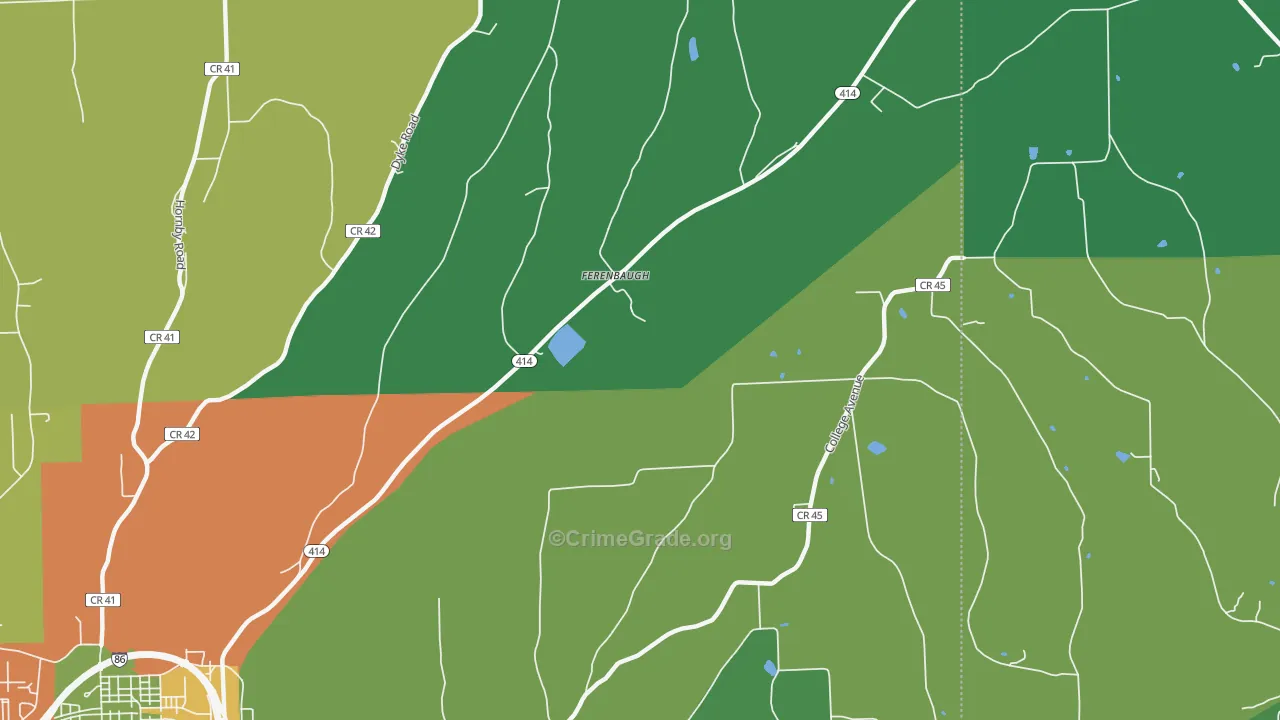 Ferenbaugh, NY Map of Drug-Related Crime Rates