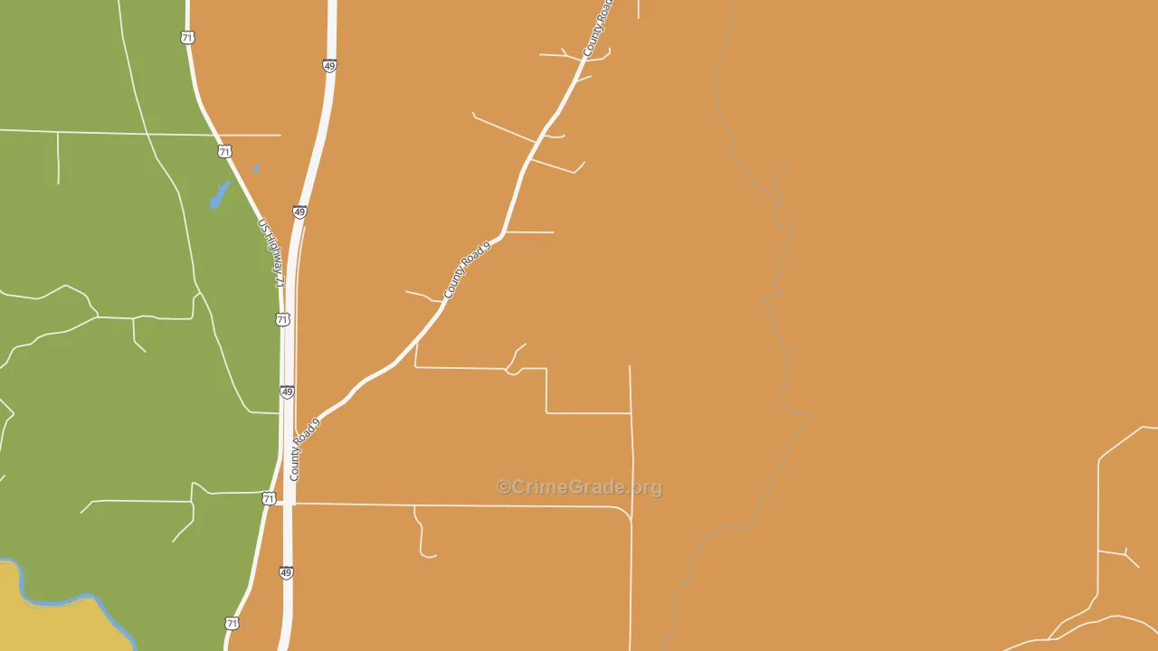 Ferguson Crossroads, AR Map of Drug-Related Crime Rates