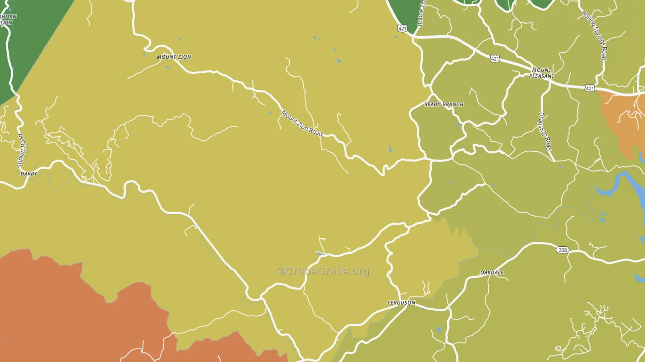 Ferguson, NC Map of Drug-Related Crime Rates