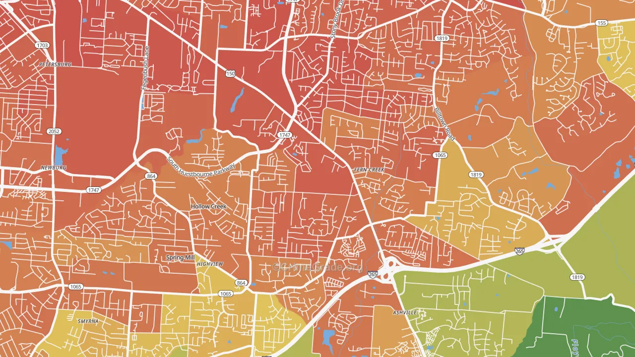 Fern Creek, Louisville, KY Map of Drug-Related Crime Rates