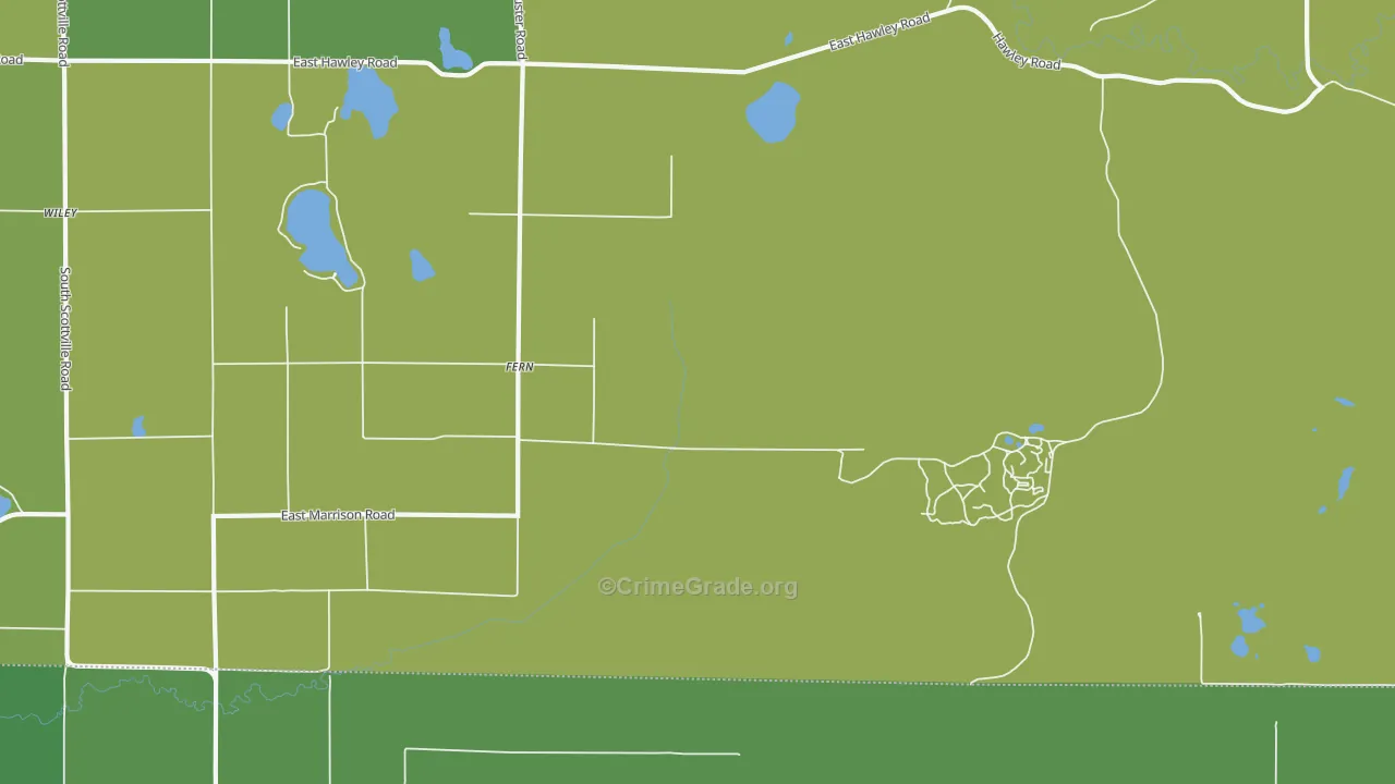 Fern, MI Map of Drug-Related Crime Rates