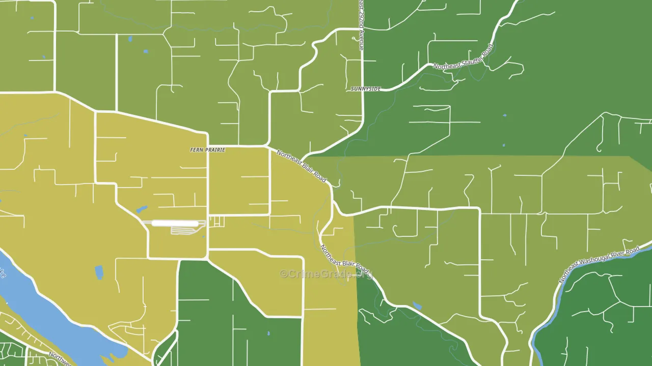 Fern Prairie, WA Map of Drug-Related Crime Rates