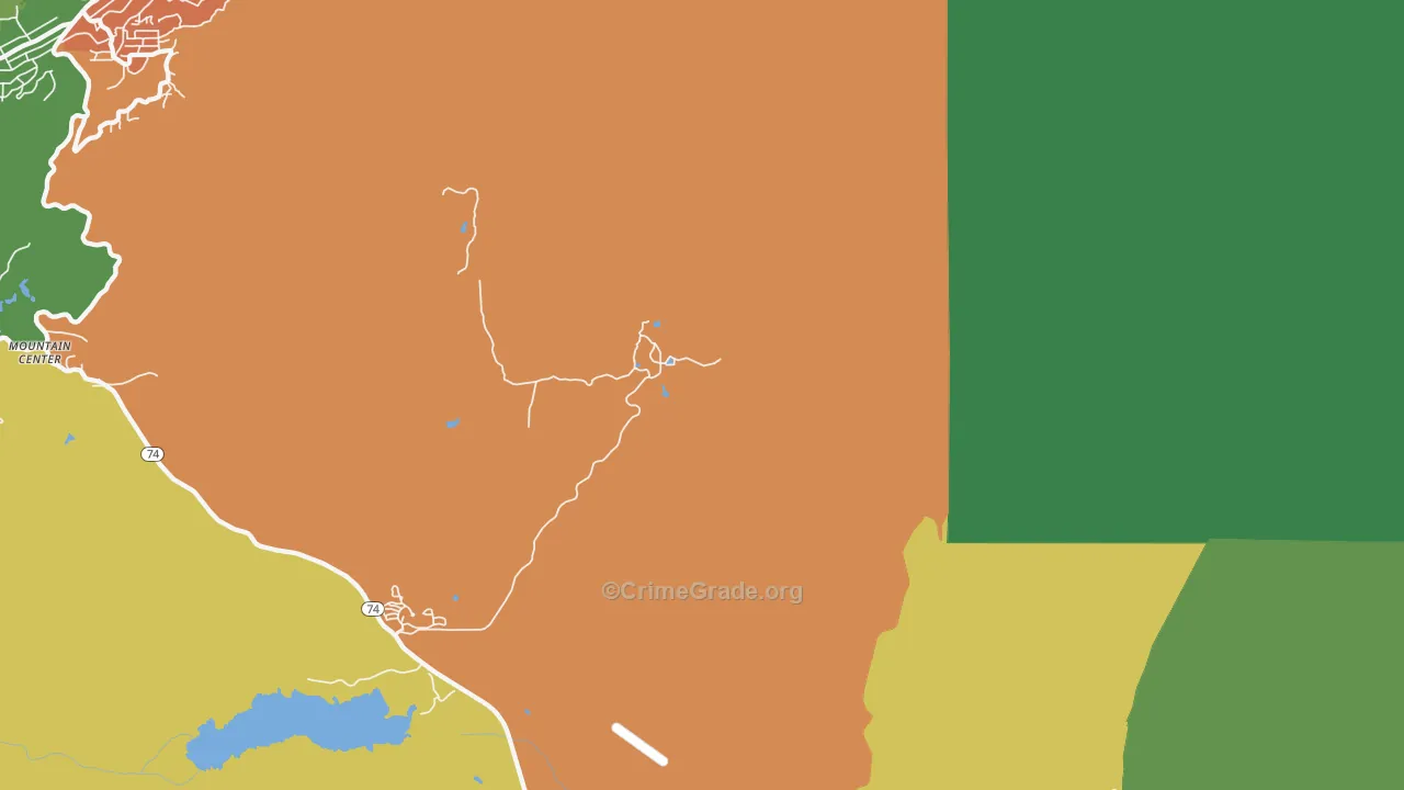 Fern Valley, CA Map of Drug-Related Crime Rates