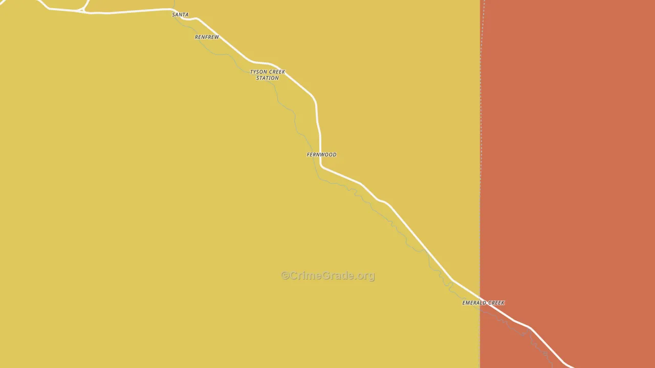 Fernwood, ID Map of Drug-Related Crime Rates