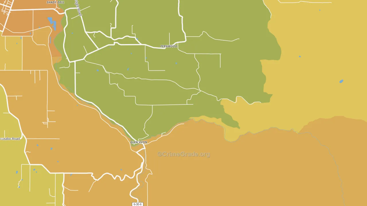 Fernwood, OR Map of Drug-Related Crime Rates