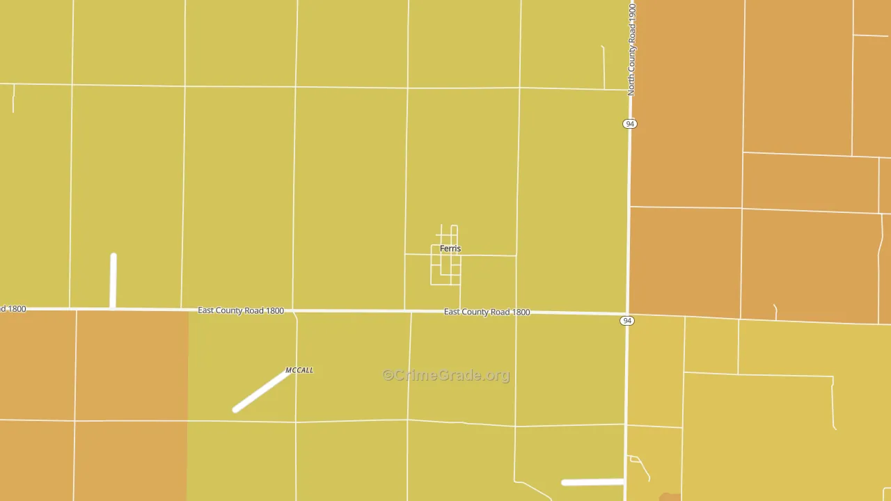 Ferris, IL Map of Drug-Related Crime Rates