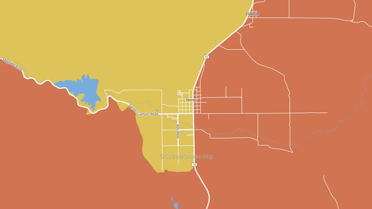 Ferron, UT Map of Drug-Related Crime Rates
