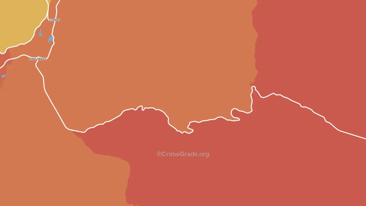 Ferry County, WA Map of Drug-Related Crime Rates
