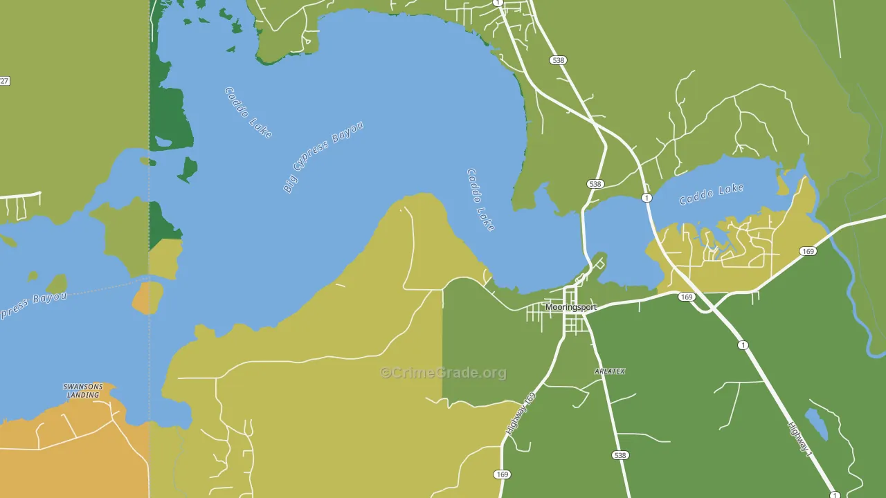 Ferry Lake, LA Map of Drug-Related Crime Rates