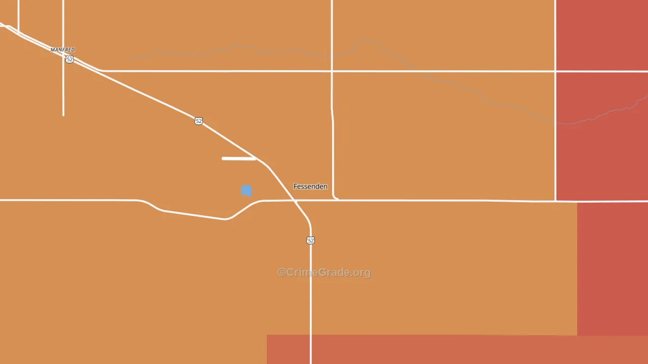 Fessenden, ND Map of Drug-Related Crime Rates