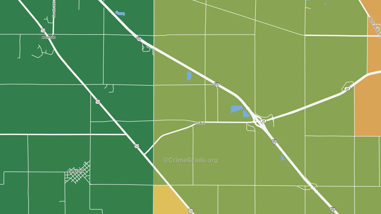 Fickle, IN Map of Drug-Related Crime Rates