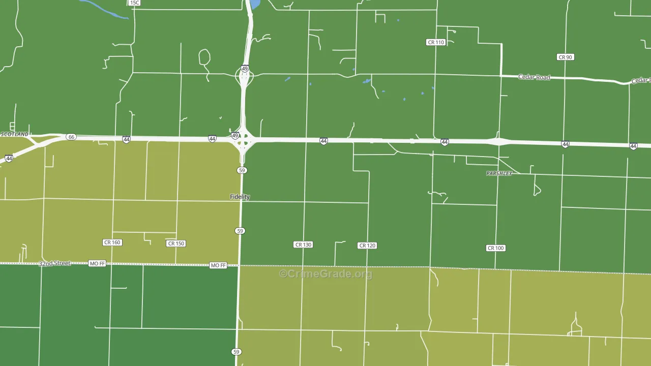 Fidelity, MO Map of Drug-Related Crime Rates
