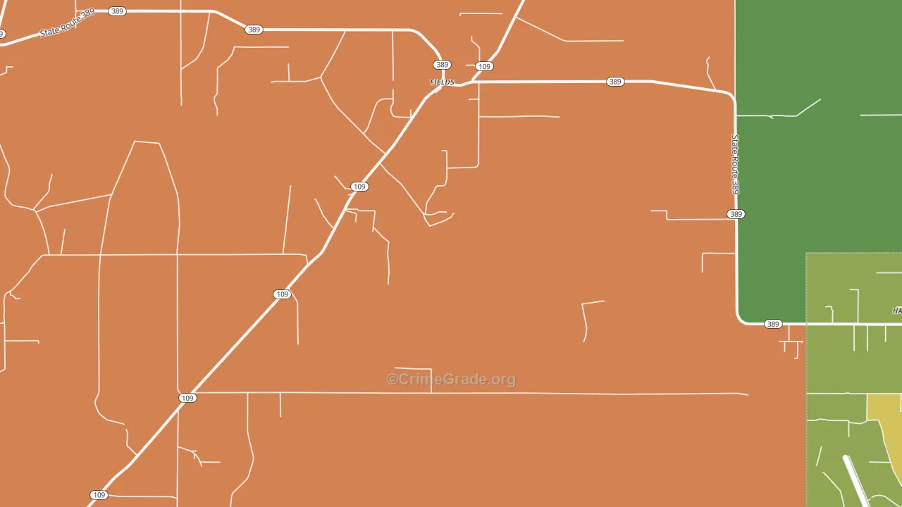 Fields, LA Map of Drug-Related Crime Rates
