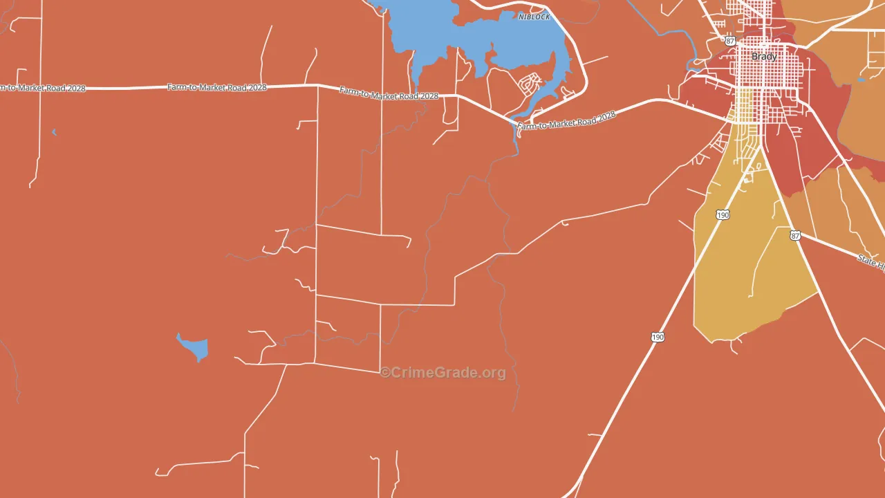 Fife, TX Map of Drug-Related Crime Rates
