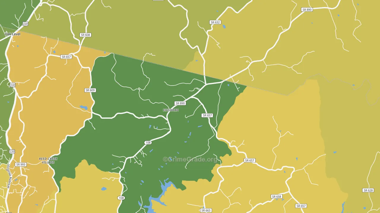 Figsboro, VA Map of Drug-Related Crime Rates