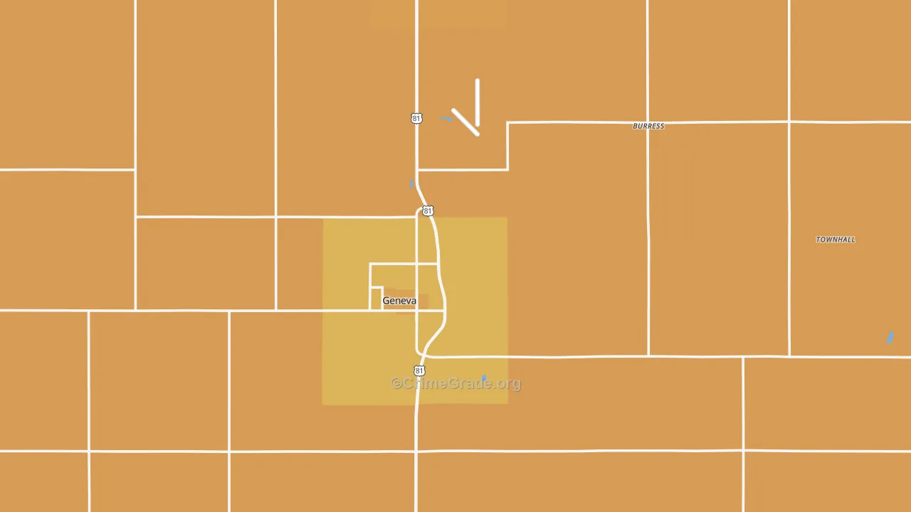 Fillmore County, NE Map of Drug-Related Crime Rates