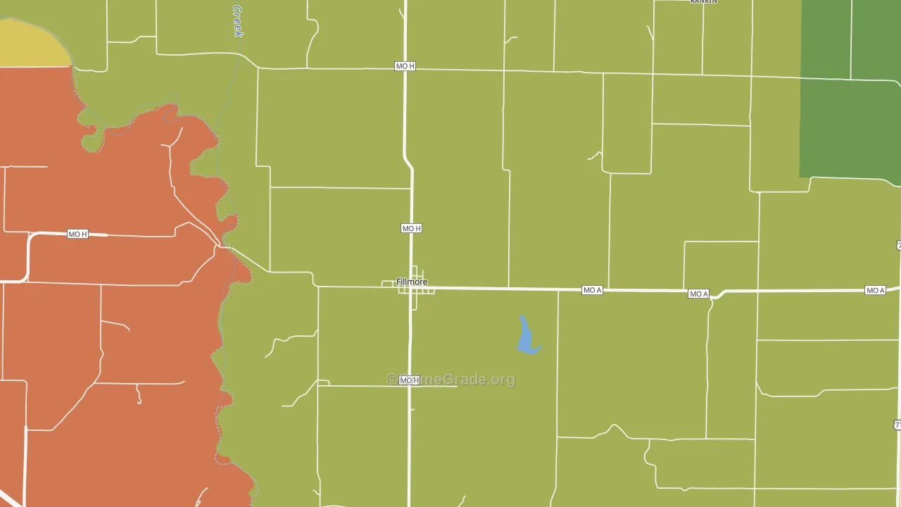 Fillmore, MO Map of Drug-Related Crime Rates