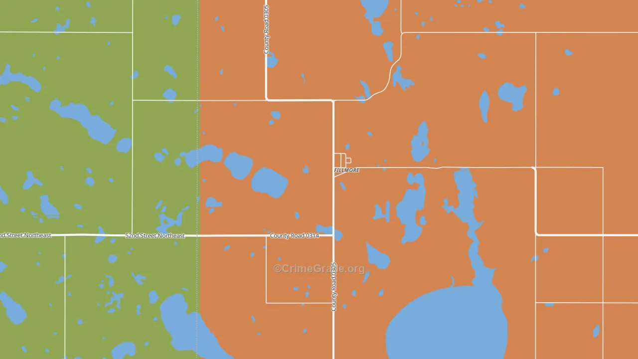 Fillmore, ND Map of Drug-Related Crime Rates