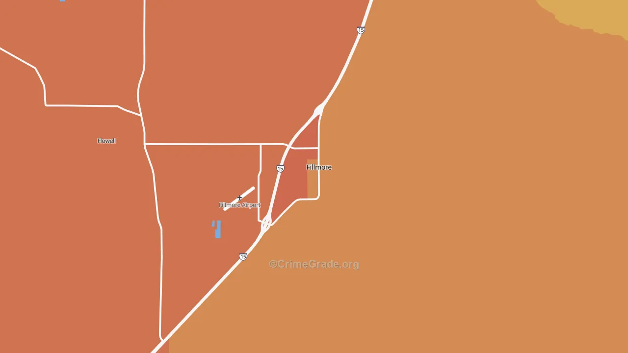 Fillmore, UT Map of Drug-Related Crime Rates