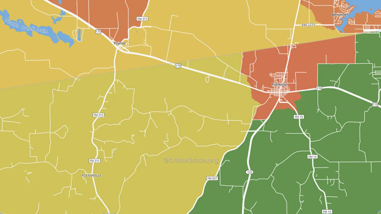 Fincastle, TX Map of Drug-Related Crime Rates