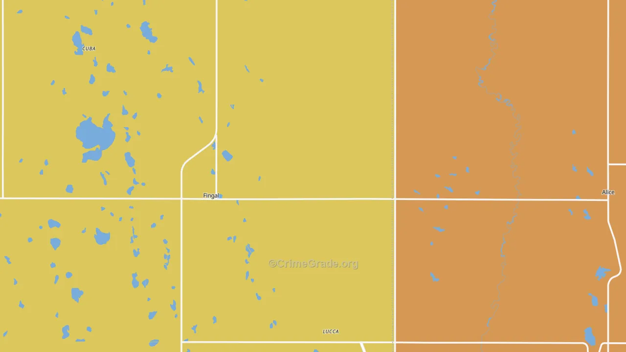 Fingal, ND Map of Drug-Related Crime Rates