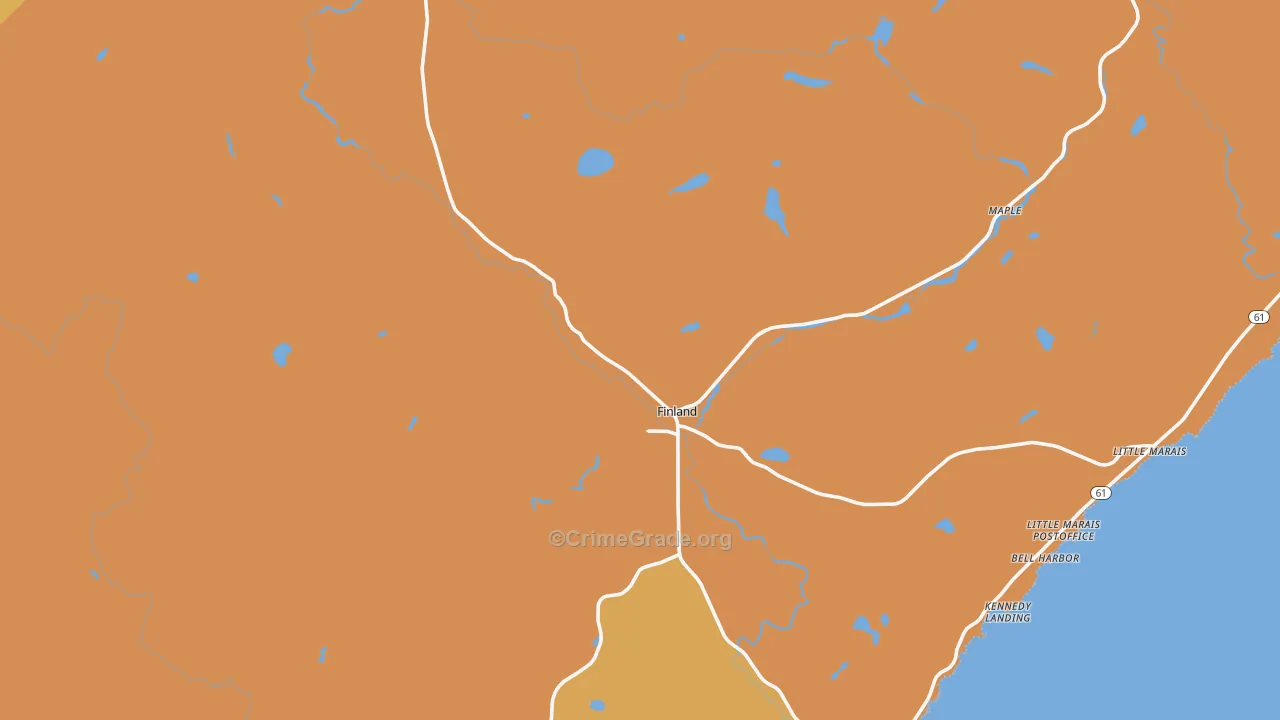 Finland, MN Map of Drug-Related Crime Rates